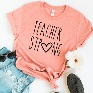 Teacher Strong // Kindergarten Teacher Tee // Teacher Shirt // Field Trip Shirts for Teachers image 2