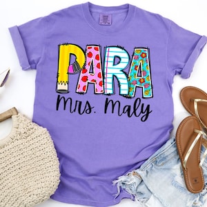 Comfort Colors® Custom Para Shirt // Custom Paraprofessional Shirt // Teacher Shirt // Paraprofessional Gift // Paraprofessionals