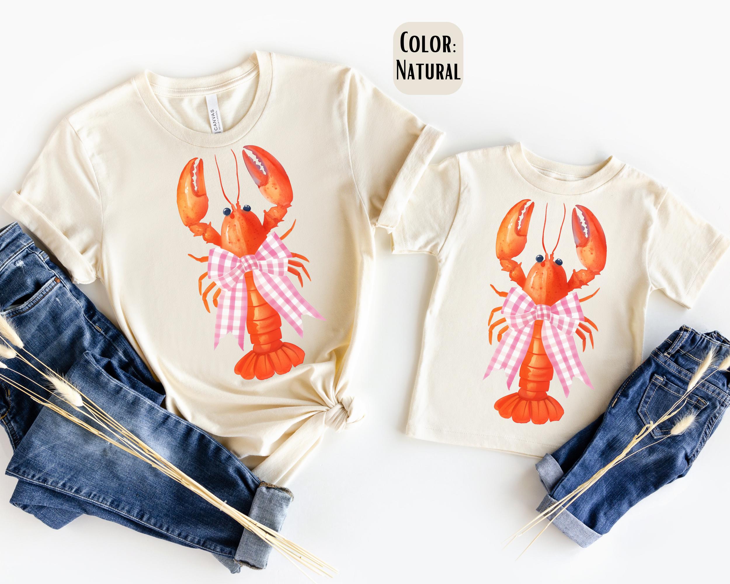 Mama Mini Lobster Bow Shirt: Matching Mother Daughter Coquette Tee