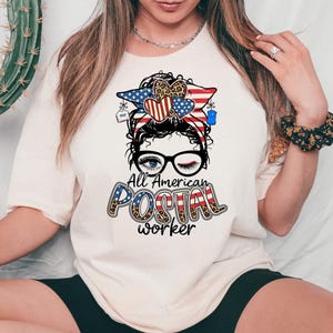 All American Postal Worker Shirt: 4th of July Mail Carrier Tee