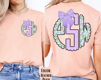 Floral Monogrammed Shirt: Personalized Custom Tee