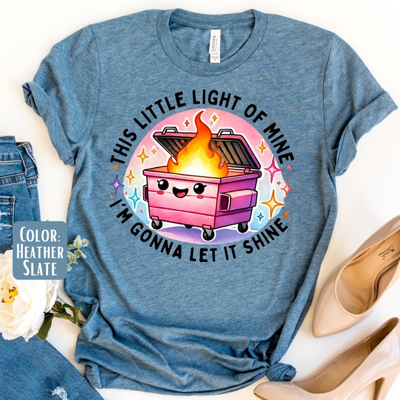 Camiseta de incendio en el contenedor de basura: Camiseta gráfica divertida y sarcástica imagen 5
