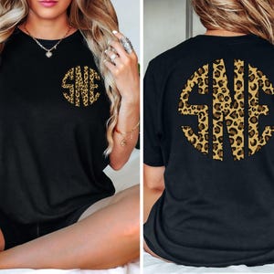 Leopard Print Monogrammed Shirt: Custom Initial Tee