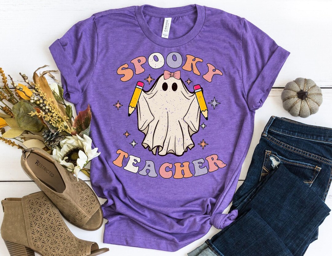 Ghost Halloween Shirt Happy Halloween School Teacher Party main image 1