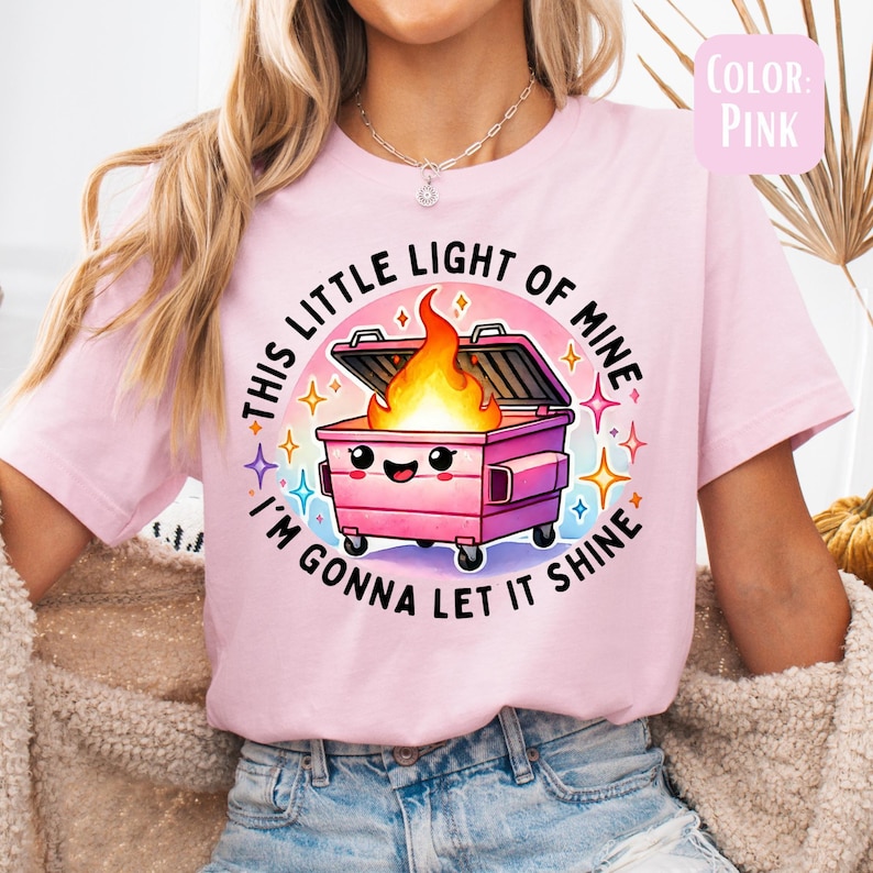 Camiseta de incendio en el contenedor de basura: Camiseta gráfica divertida y sarcástica imagen 1