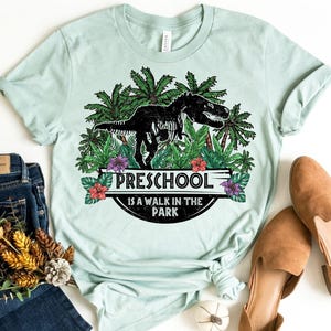 Preschool Teacher T-Rex Shirt: Back to School Teacher Tee