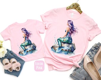 Mermaid Mama and Mini Shirts: Mother Daughter Matching Outfit