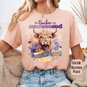 Cow Teacher Shirt, Teacher Cow Shirt, Teacher Gifts Personalized, Teacher Appreciation Gifts, Back to School Shirt, Gift for Teacher