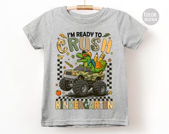 LAT Apparel I'm Ready To Crush Kindergarten Shirt, Boys Kindergarten Shirts