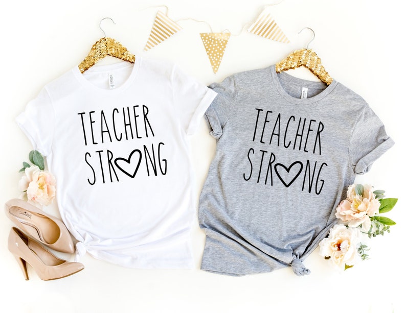 Teacher Strong // Kindergarten Teacher Tee // Teacher Shirt // Field Trip Shirts for Teachers image 1