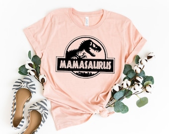 Mamasaurus Shirt: Funny Dinosaur Mom Graphic Tee