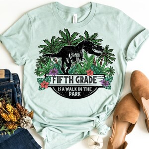 Fifth Grade Dinosaur Teacher Shirt: Back to School Tee