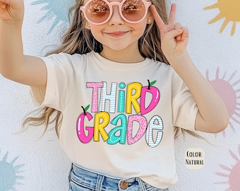 Third Grade Shirt: First Day of School Tee, Kids School Apparel