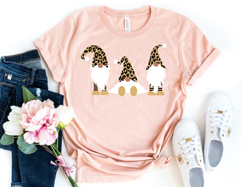 Leopard Gnomes Shirt Gnome T-Shirt Leopard T-Shirt Gnome Leopard T-Shirt Leopard Shirt