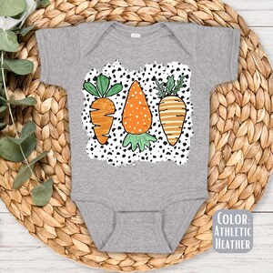 Dalmatian Easter Carrots Baby Bodysuit