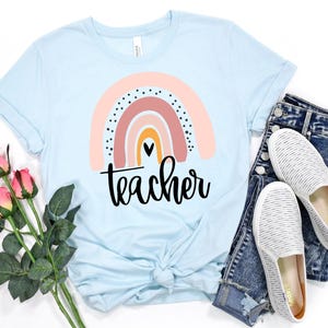 Teacher Rainbow Shirt //  Kindergarten Teacher Tee // Teacher Shirt // Field Trip Shirts for Teachers // Teacher Life