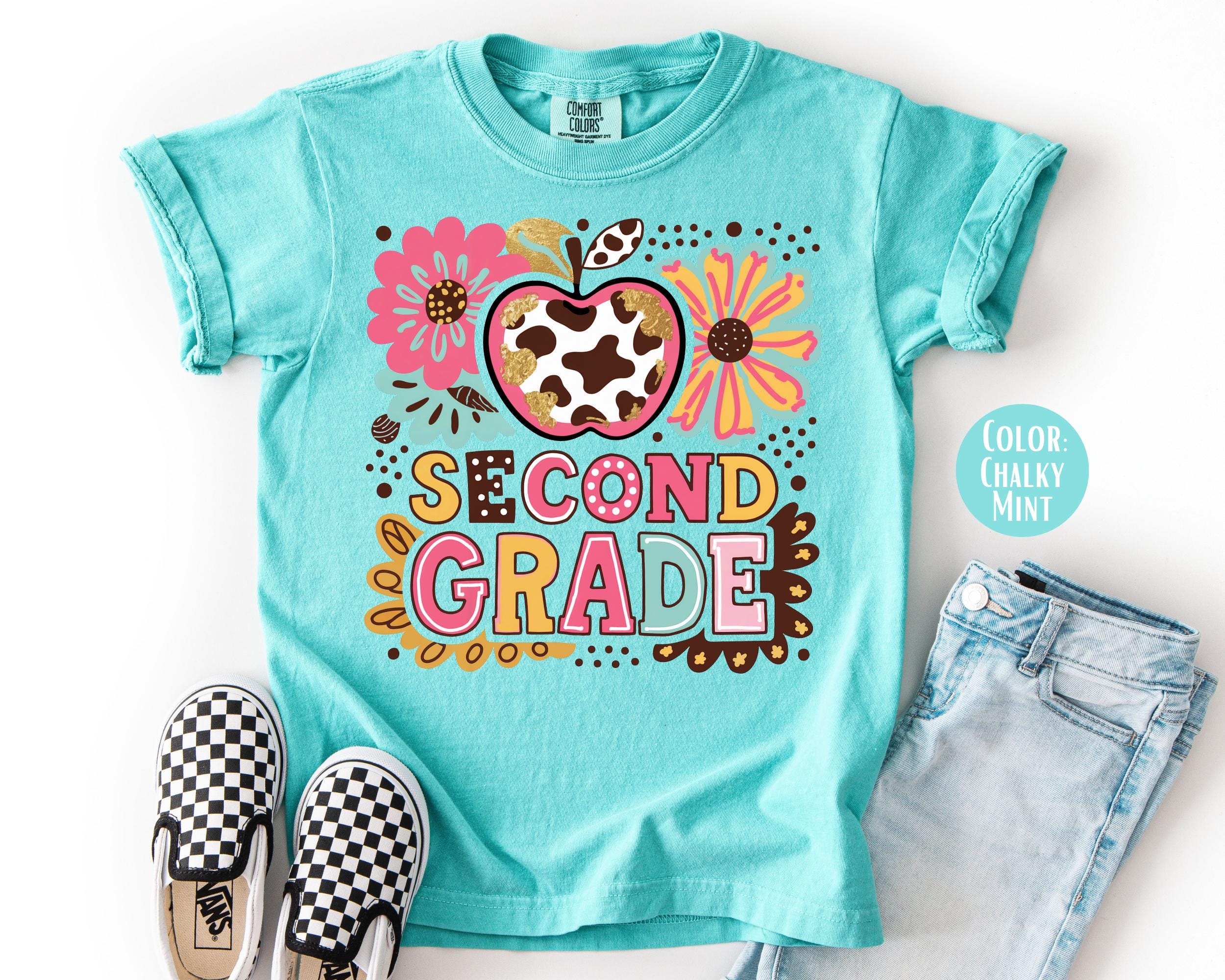 Comfort Colors 2nd Grade Boho Shirt - Girls Back to School Tee
