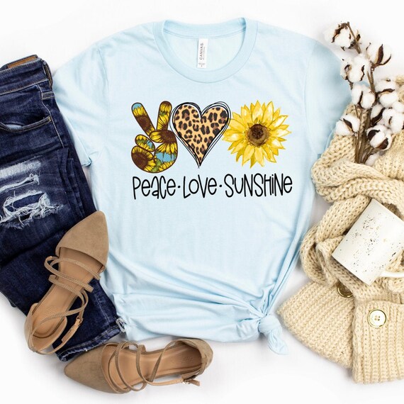 Peace Love Sunshine Shirt Flower Shirt 