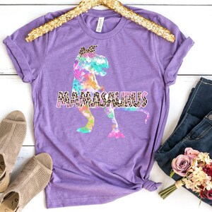 Watercolor Mamasaurus Shirt: Funny Dinosaur Mama Tee