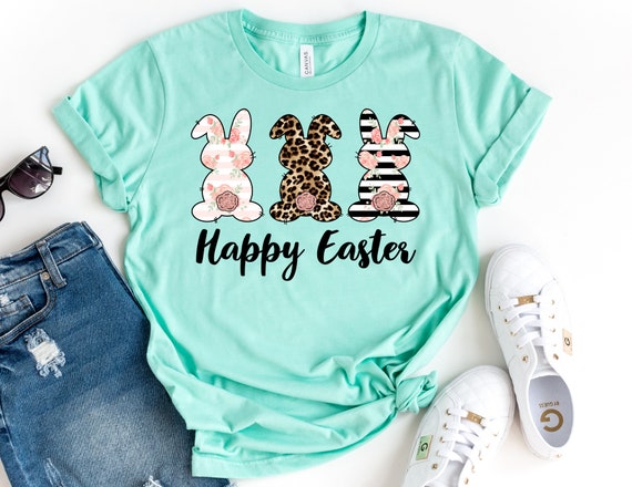 Happy Easter Shirt Bunny Shirt Cute Easter Bunny T-Shirt | Etsy