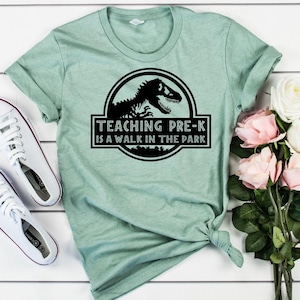 Pre-K Teacher T-Shirt: Jurassic Park Inspired Field Trip Tee