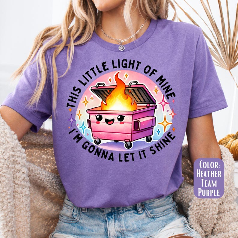 Camiseta de incendio en el contenedor de basura: Camiseta gráfica divertida y sarcástica imagen 3