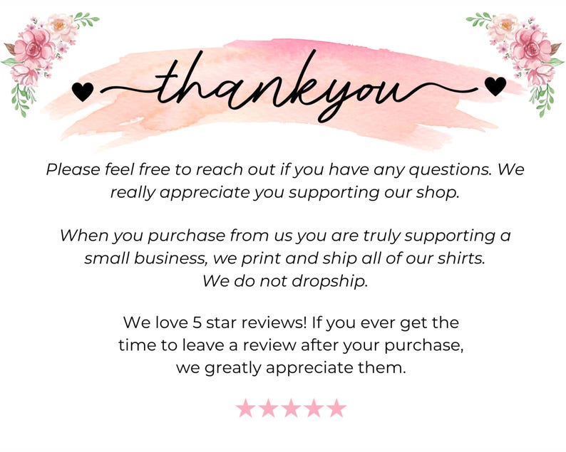 a thank card with a pink watercolor background