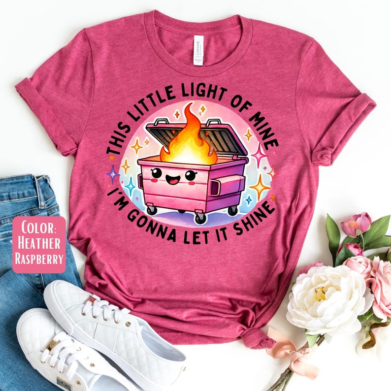 Camiseta de incendio en el contenedor de basura: Camiseta gráfica divertida y sarcástica imagen 2