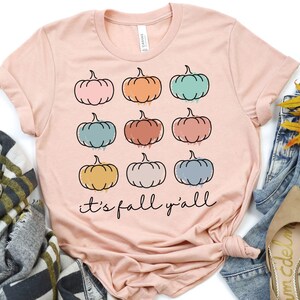 Fall Pumpkin Varieties T-Shirt: &quot;It&#39;s Fall Y&#39;all&quot; Graphic Tee
