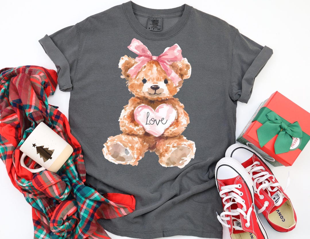 Comfort Colors Teddy Bear Valentine Shirt - Etsy