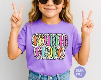 Comfort Colors Dalmatian Fourth Grade Shirt - Back to School Tee