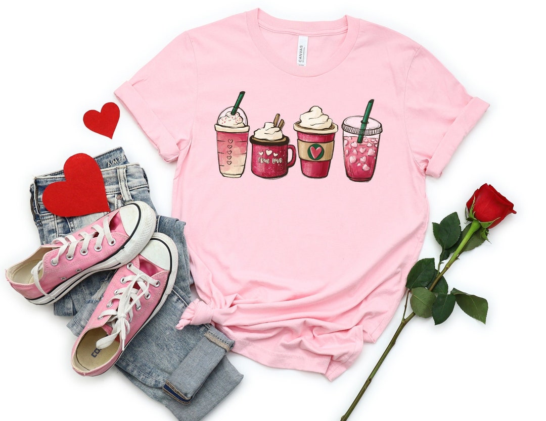 Valentines Day Coffee Shirt, Iced Coffee Shirt, Valentines Day Shirt ...