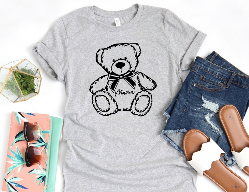 Gifts for Women Mama Bear Shirt First Mother/'s Day Teddy Bear Shirt Funny Mom Shirt Mama Shirt