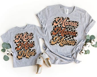 Leopard Mama Mini Shirts: Matching Mother Daughter Outfit
