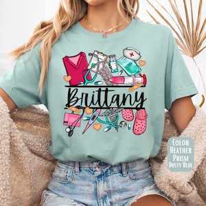 Custom Name Nurse Shirt, Custom Nurse Shirts, Personalized Nurse Shirt, Nursing Shirt, Gift for Nurse, Nurse Tee, Nurse Gift