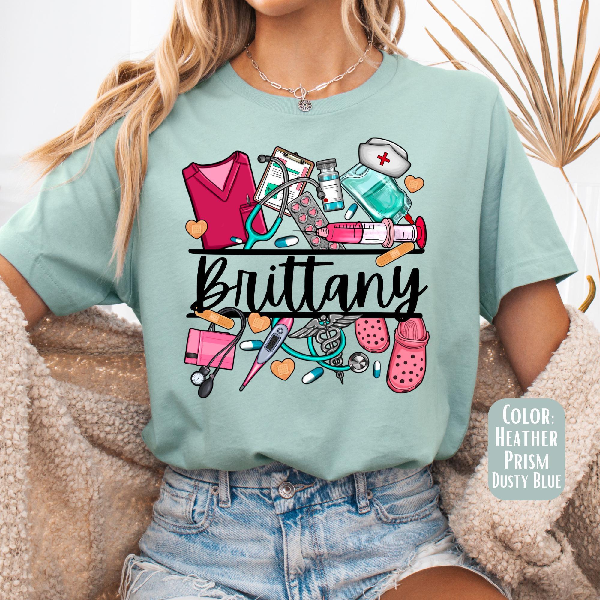 Custom Name Nurse Shirt, Custom Nurse Shirts, Personalized Nurse Shirt, Nursing Shirt, Gift for Nurse, Nurse Tee, Nurse Gift