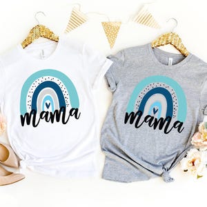 Blue Rainbow Mama Shirt, Mom Rainbow Shirt, Mom Shirt, Mothers Day Gift, Mama T Shirt, Gifts for Mom