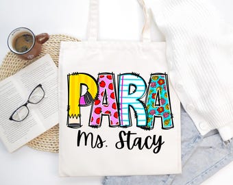 Custom Para Tote Bag: Personalized Doodle Gift