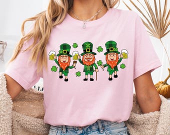 Leprechaun Drinking Beer T-Shirt, St. Patrick's Day Tee
