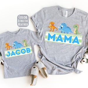 Mama Mini Dinosaur Shirt: Matching Mother & Son Tees