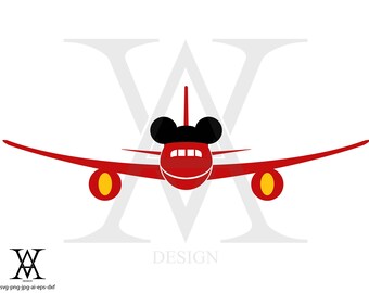 Download Mickey airplane svg | Etsy