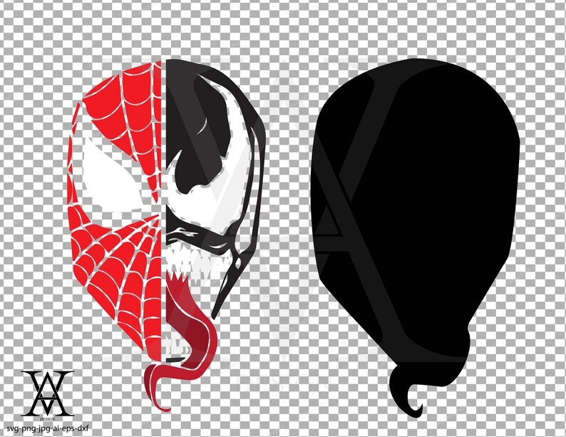 Spiderman venom logo clipart vector. INSTANT DOWNLOAD | Etsy
