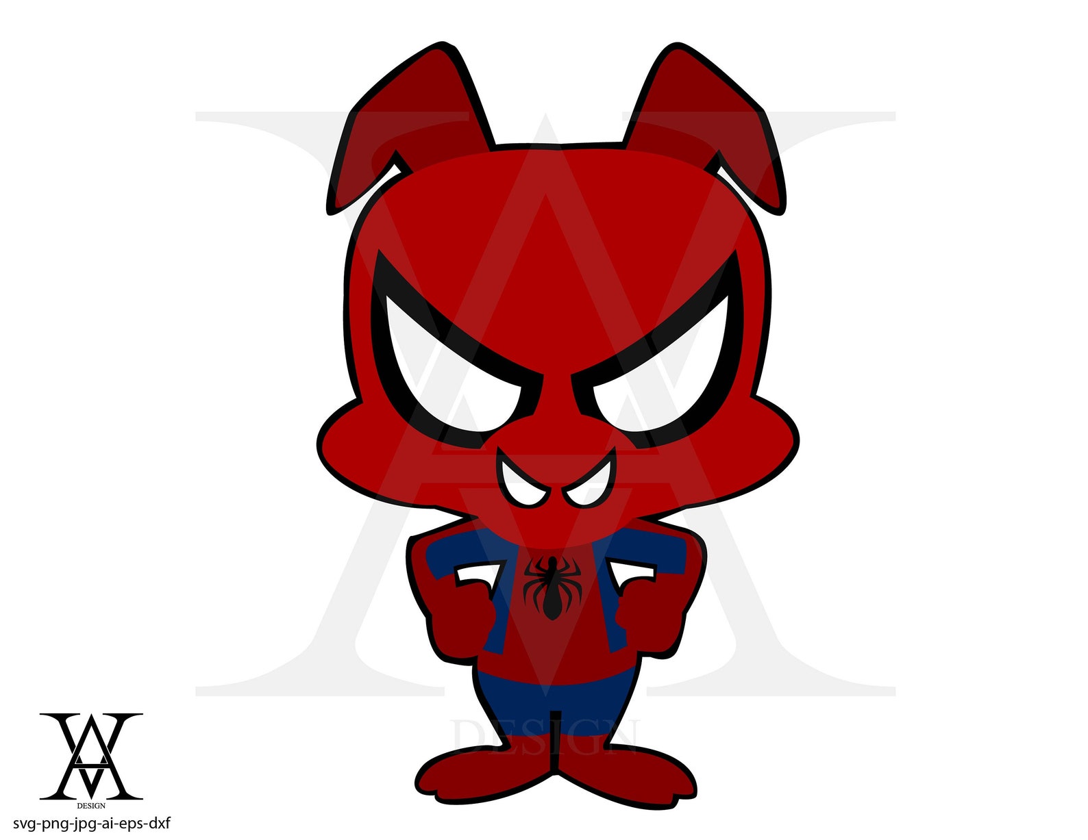 Spiderham Clipart Vector. INSTANT DOWNLOAD Etsy