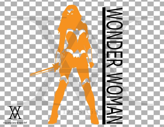 Download Wonder Woman Silhouette Vector Instant Download Svg Png Eps Dxf Ai Jpg Art Collectibles Digital Prints Vadel Com