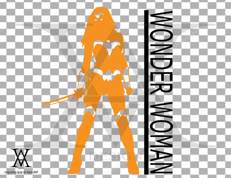 Download Wonder Woman Silhouette Vector Instant Download Svg Png Eps Dxf Ai Jpg Art Collectibles Digital Prints Vadel Com
