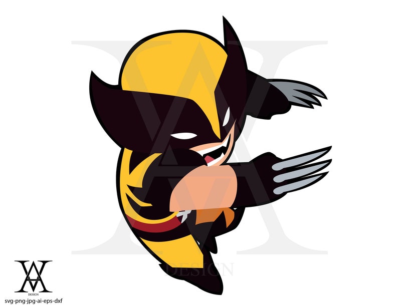 Download Wolverine x men clipart vector. INSTANT DOWNLOAD | Etsy