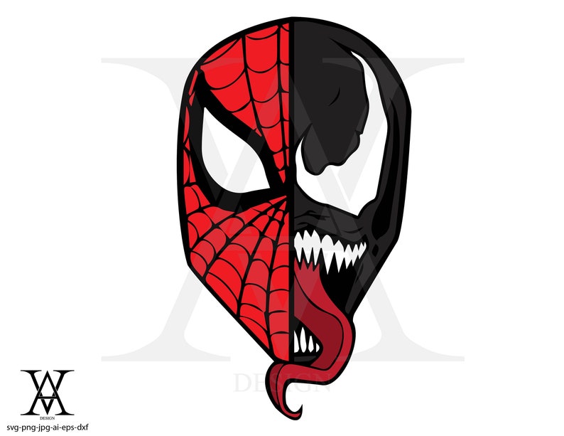 Spiderman venom logo clipart vector. INSTANT DOWNLOAD | Etsy