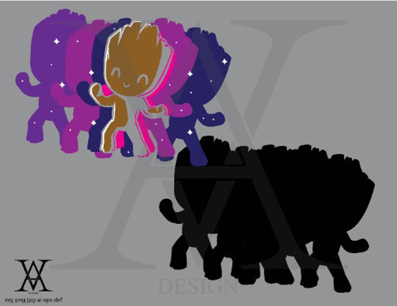 Download Guardians of the Galaxy Baby Groot vector clipart. INSTANT ...