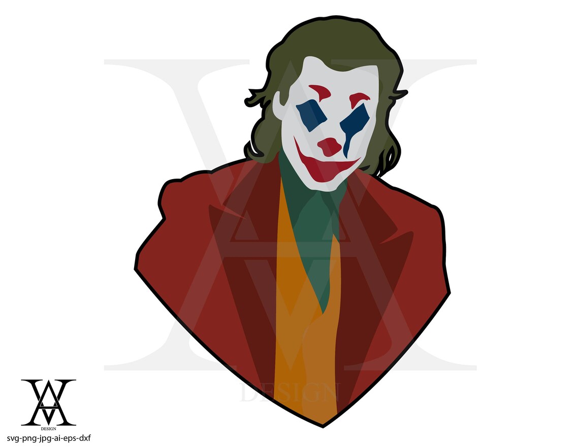 Joker 2019 clipart dc comic clipart vector. INSTANT Etsy