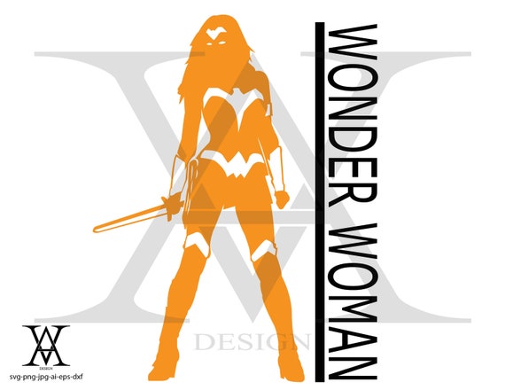 Download Wonder Woman Silhouette Vector Instant Download Svg Png Eps Dxf Ai Jpg Art Collectibles Digital Prints Vadel Com